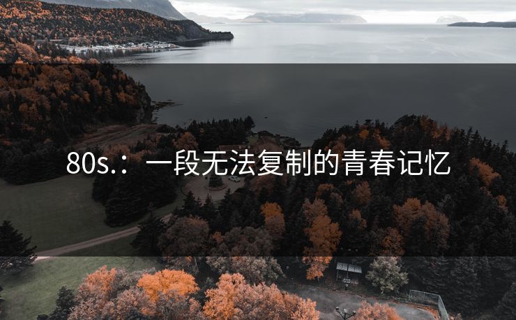 80s.:一段无法复制的青春记忆 80s.:一段无法复制的青春记忆